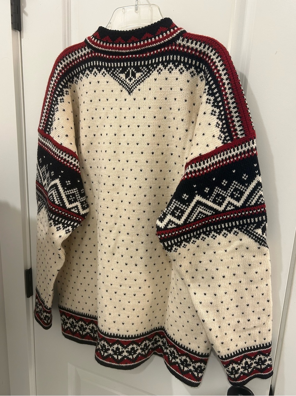 Dale of Norway Black, Cream & Red Nordic Zip Sweater - Picture 2 of 9